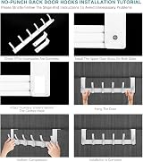 lmytdo Over Door Hook Heavy Duty Stainless Steel 12 Hooks 20kg Capacity view 7