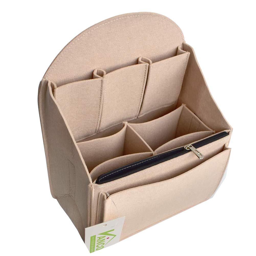 Photo 1 of VANCORE Felt Backpack Organizer Insert for Rucksack Handbag Shoulder Bag (Beige,Small)