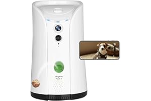 SKYMEE Dog Camera Treat Dispenser, 5GWiFi Remote Pet Camera with Two-Way Audio and Night Vision