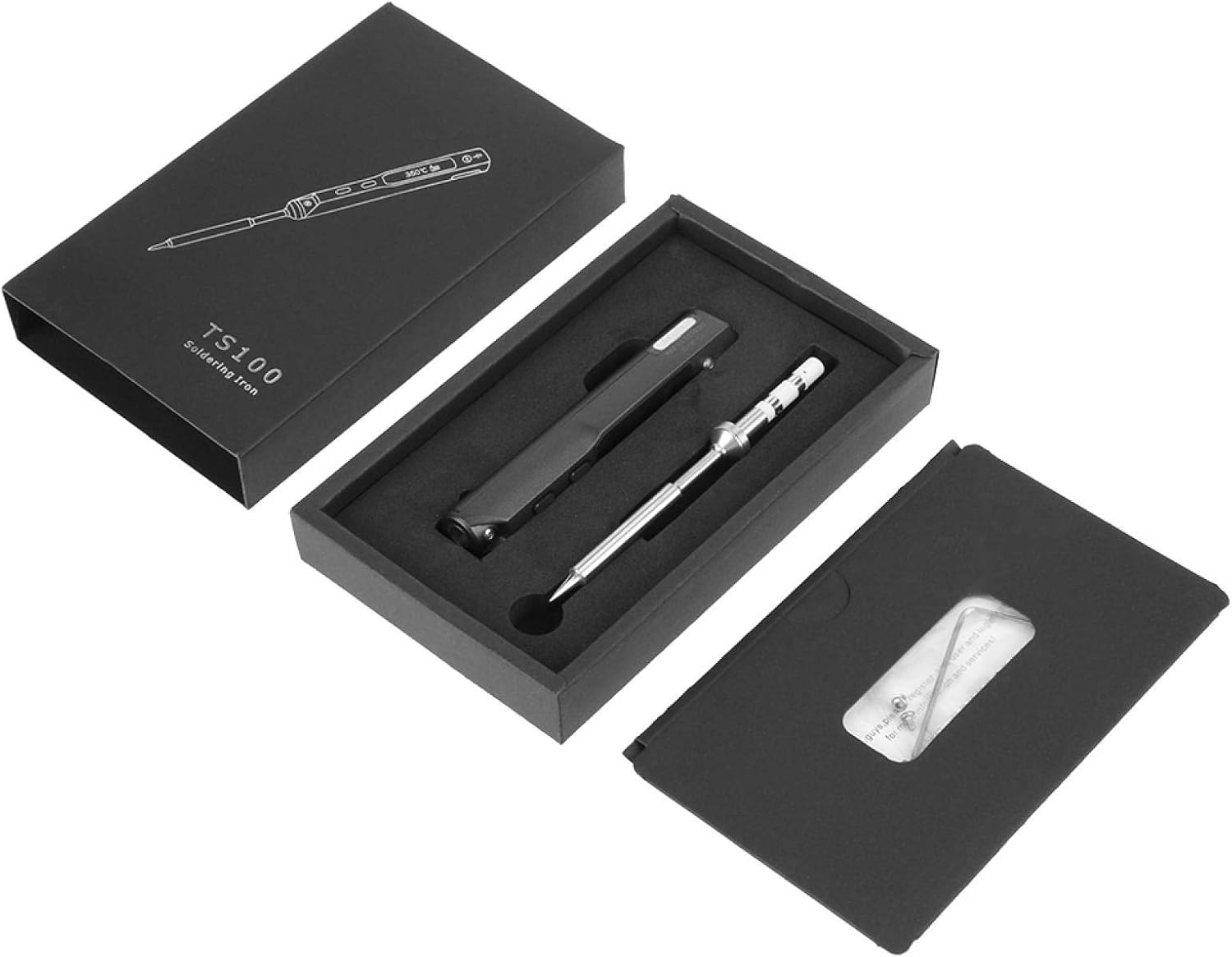 Soldering Iron Kit,65W TS100 Electric Soldering Iron Welding Tool 100-400℃ Adjustable Repair Soldering Iron Kit,for Electronics,Circuit Board Applications