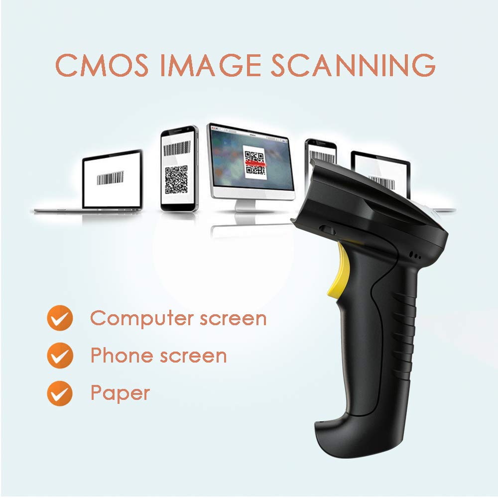 NADAMOO 2D Barcode Scanner USB Wired Bar Code Reader Handheld Automatic