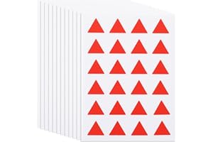 Parliky 576pcs Triangle Self-Adhesive Label Stickers for DIY Marking with Red Creative Adhesive Material