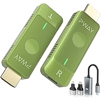 Wireless HDMI Transmitter and Receiver with 4K Adapter Decode, Plug & Play Portable 2.4G/5G 1080P Wireless HDMI Extender Kit 