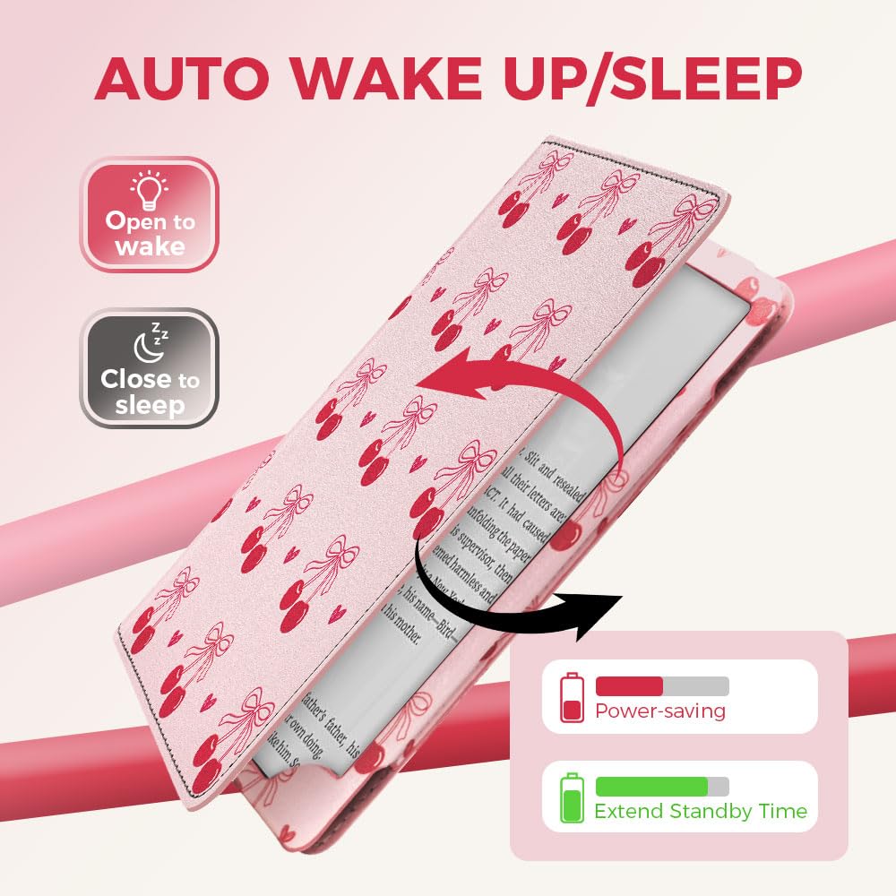 Pink Cherry Bow Case for 7