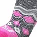 Pure Athlete Kids Ski Socks – Warm Merino Wool Skiing Snowboard Sock for Boys and Girls (1 Pair - Grey/Hot Pink, X-Small-Small)