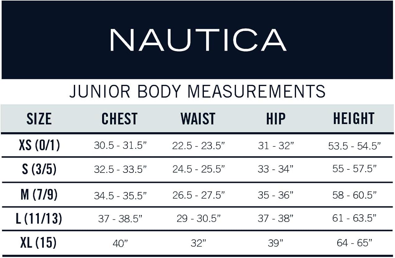 nautica pants size chart