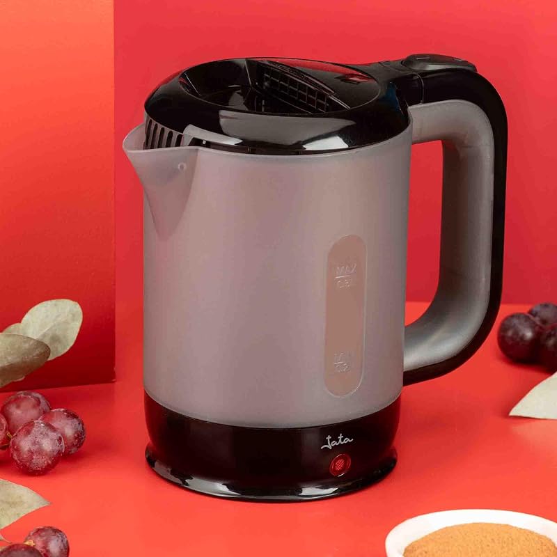 JEHA1240 - Chaleira Elétrica 0,5 L 900W, Chaleira Mini Compacta sem BPA, Desligamento Automático, Proteção contra Fervura Seca, Resistência Oculta, Visualizador de Água