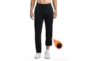 Rdruko Men's Fleece Sweatpants Straight Leg Athletic Yoga Lounge Pants Open Bottom Casual Jersey Pants with Zipper Pockets