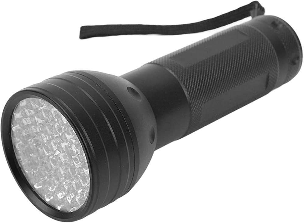 BROLEO 51 LED UV Black Light Flashlight Amber Verification Dustproof Handle