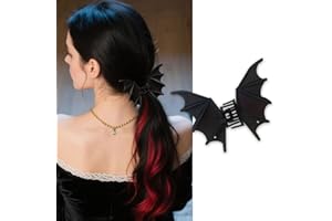 Black Bat Metal Hair Claw Clips for Women Girls, Y2K Punk Gothic Bat Hair Clip for Halloween Hair Accessories Decorations