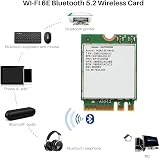Durratou AX210 AX210NGW WiFi 6E Bluetooth 5.2 M.2 Wireless Adapter 3000Mbps view 7