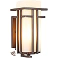 EERU Oil Rubbed Bronze Porch Light Dusk to Dawn Outdoor Sconce Matte Brown Wall Lantern with Frosted Glass Outside House Lighting Waterproof Exterior Light Fixture for Patio Yards Garage Front Door