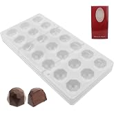 Polycarbonate Chocolate Mold 21 Cavities Diamond Shape Truffle Molds Easy Release &amp; Clean Clear Candy Making Tray for Chocolates, Sweets, Jelly, Candies, Pralines (Diamond)