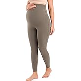MOMANDA No Front Seam Maternity Leggings for Women 25" Over The Belly Soft Pregnancy Acivewear High Waisted Workout Lounge