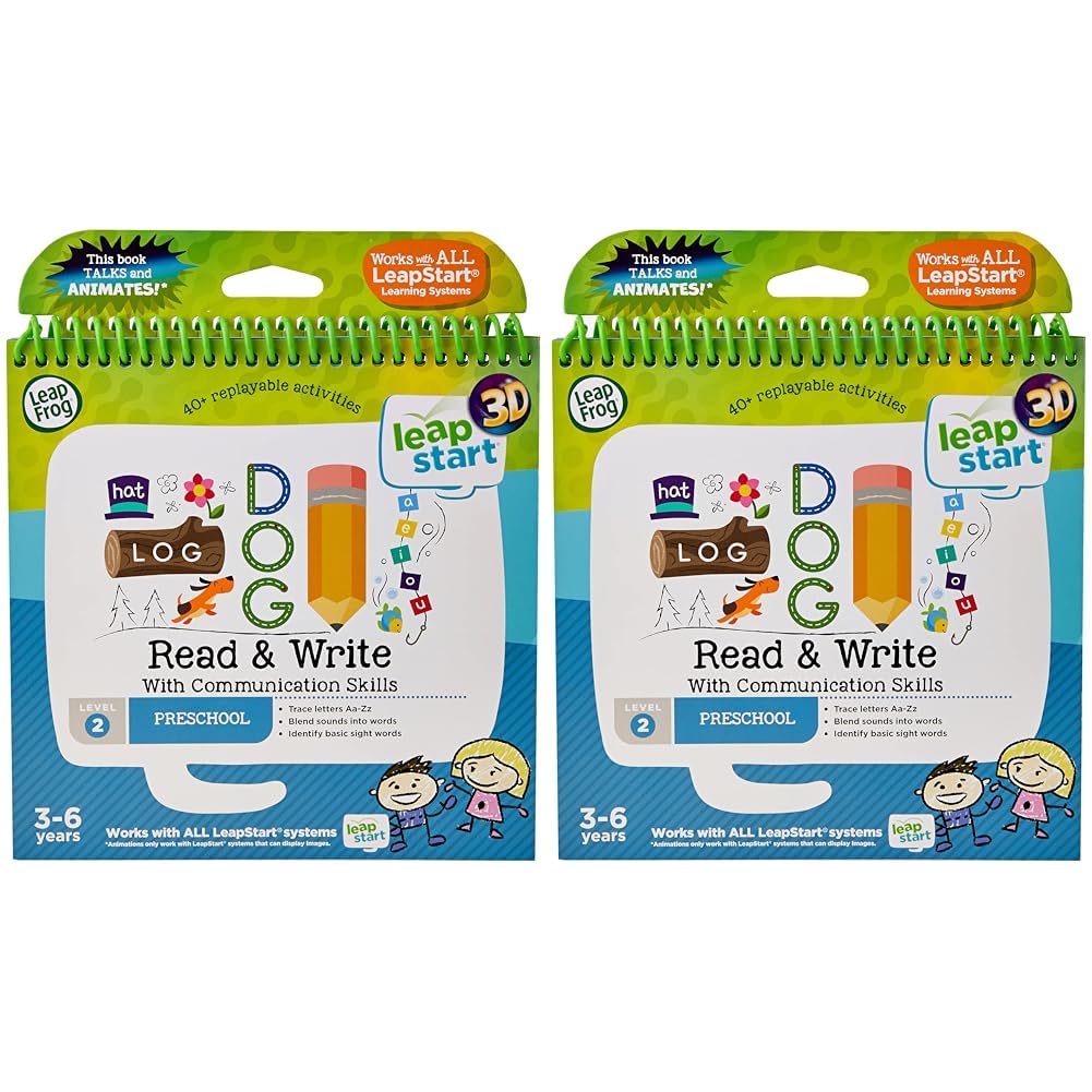 LeapFrog 461403 Read & Write 3D Activity Book,for 2-5 years, Multicolour,18.7 x 17.8 x 1.8cm (Pack of 2)