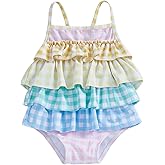 Socutebabe Toddler Baby Girl Swimsuit Infant Long Sleeve One Piece Swimsuit Romper Dress Baby Bathing Suit Beach Rash Guard