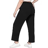 FOREYOND Plus Size Sweatpants for Women Wide Leg Yoga Pants Workout Pants 1XL-5XL