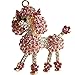 Bolbove Cute Flower Poodle Keychain Sparkling Keyring Crystal Rhinestones Purse Pendant Handbag Charm