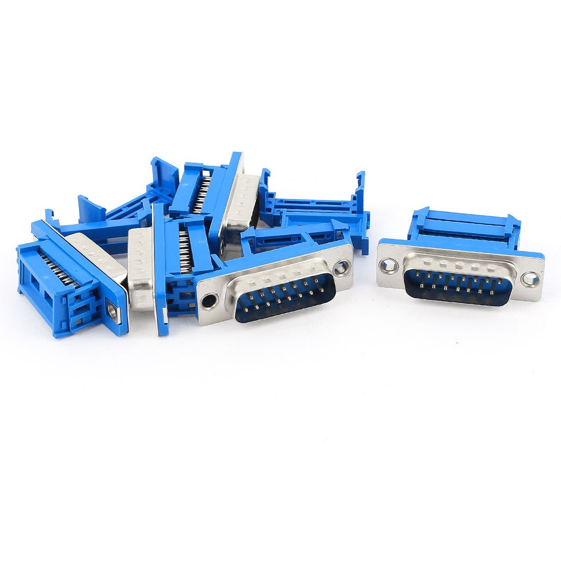 sourcing map 5pcs D-SUB DB15 15pin Male IDC Crimp Connector for Flat Ribbon Cable