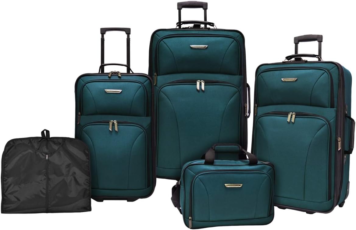 travelers choice 5 piece luggage set