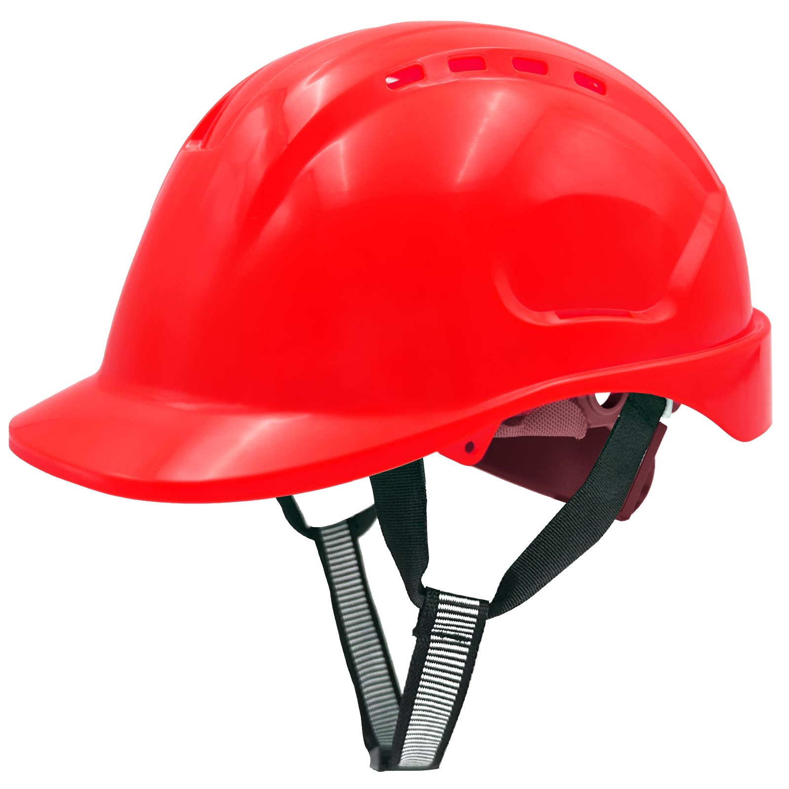 MUSTBAU Hard Hats Construction Industrial Safety Helmet Hard Hat With Chin Strap 6 Point Harness, Wheel Ratchet Adjust 52-66 cm EN 397