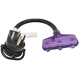 Parkworld 886245 RV 50 amp to 110v Adapter Cord, NEMA 14-50P Male with Handle to (3) 5-15R Household Tri Outlet Female with L