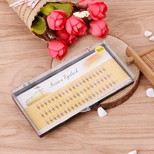 SPYlive 2 Packs 11MM Fake Eyelashes, Handmade Black Nature Fake Eyelashes