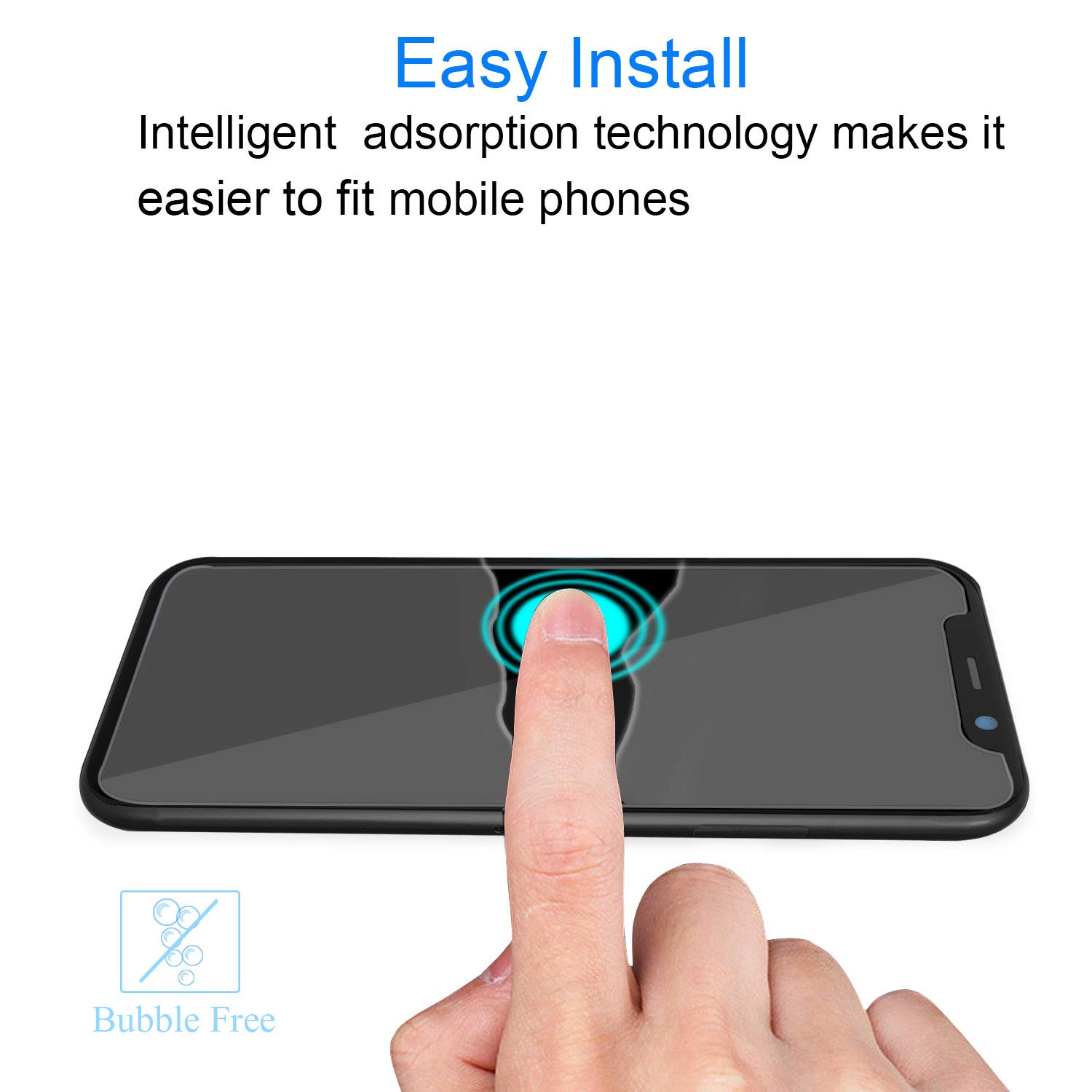 Jakpas Screen Protector for iPhone 11 Pro Max(6.5\'\'), iPhone Xs Max (6.5 inch),[3 Pack] Tempered Glass Screen Protector,Bubble Free,Anti-Scratch,High Responsive Work Most Case for iPhone Xs Max