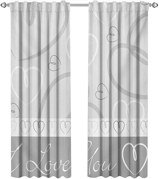 Amazon Com Shenglv Hearts Curtains Small Window Cute Romantic