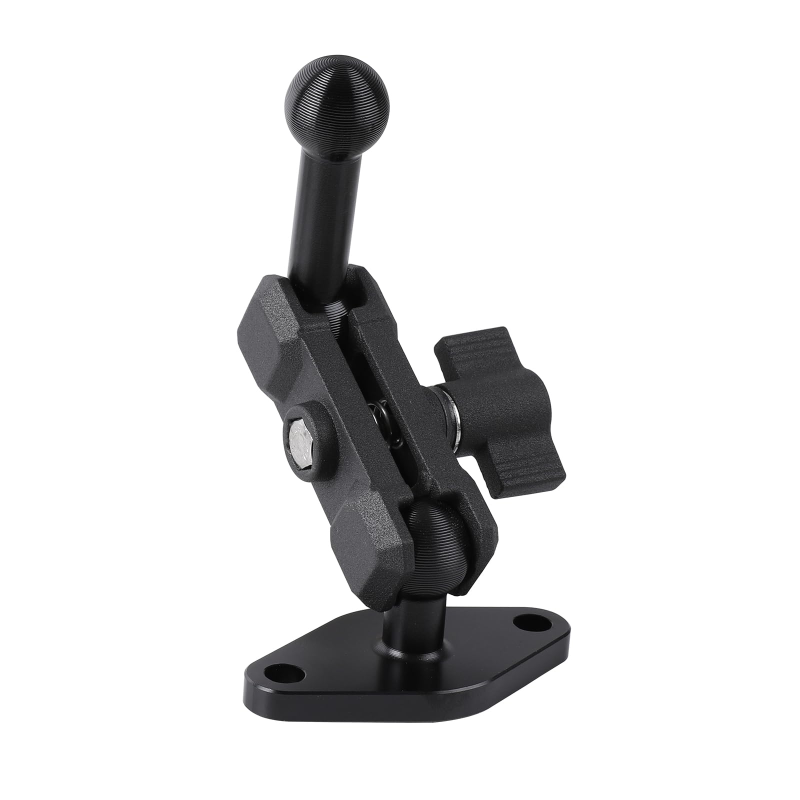 Aluminum AMPS to 17mm Ball Adapter with Extension Rod for Car Phone Holder, Drill Mount Ball Plate Base Meets Industry Standard AMPS Hole Pattern,Compatible with Garmin GPS Nuvi Dezl Drive Zumo RV