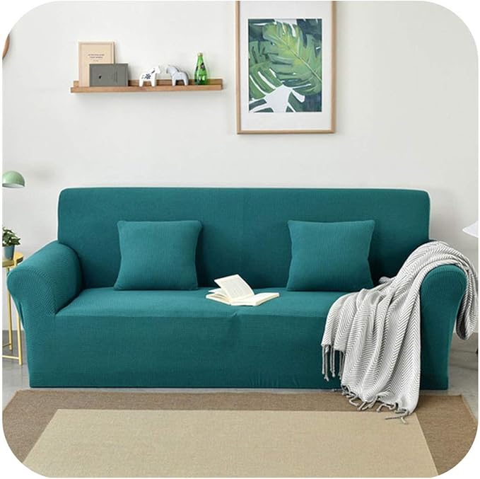 Fundas de sofá Sencillas y de Color Blanco Puro, con Envoltura Ajustada