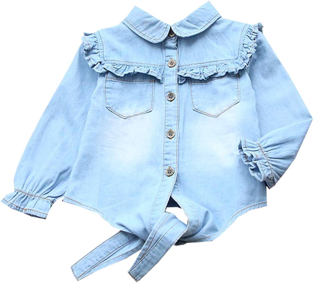 baby girl denim button up shirt