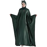 khalat Abaya Muslim Dress Women Satin Prayer Dress
