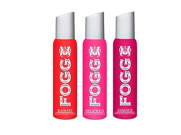Fogg Combo Pack of Essence , Radiate and Delicious Deodorants for Women (120 ml Each)