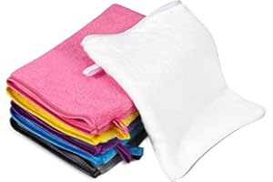 PHOGARY 6 Pack Baby Washcloths, Soft Puffy Microfiber Face Wash Cloth Bath Mitts for Baby Kids, Facial Wash Cloth for Sensiti