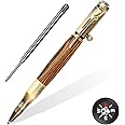 SHALORY Bolt Action Pen Ballpoint Pen with Compass &Rifle Clip & Extra Refills & Office Decor Gift for Dad/Colleague/Boyfriend/Husband