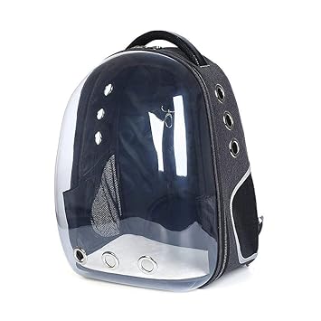 SRI Breathable Pet Cat Dog Puppy Carrier Travel Bag Space Astronaut Capsule Backpack (Black)
