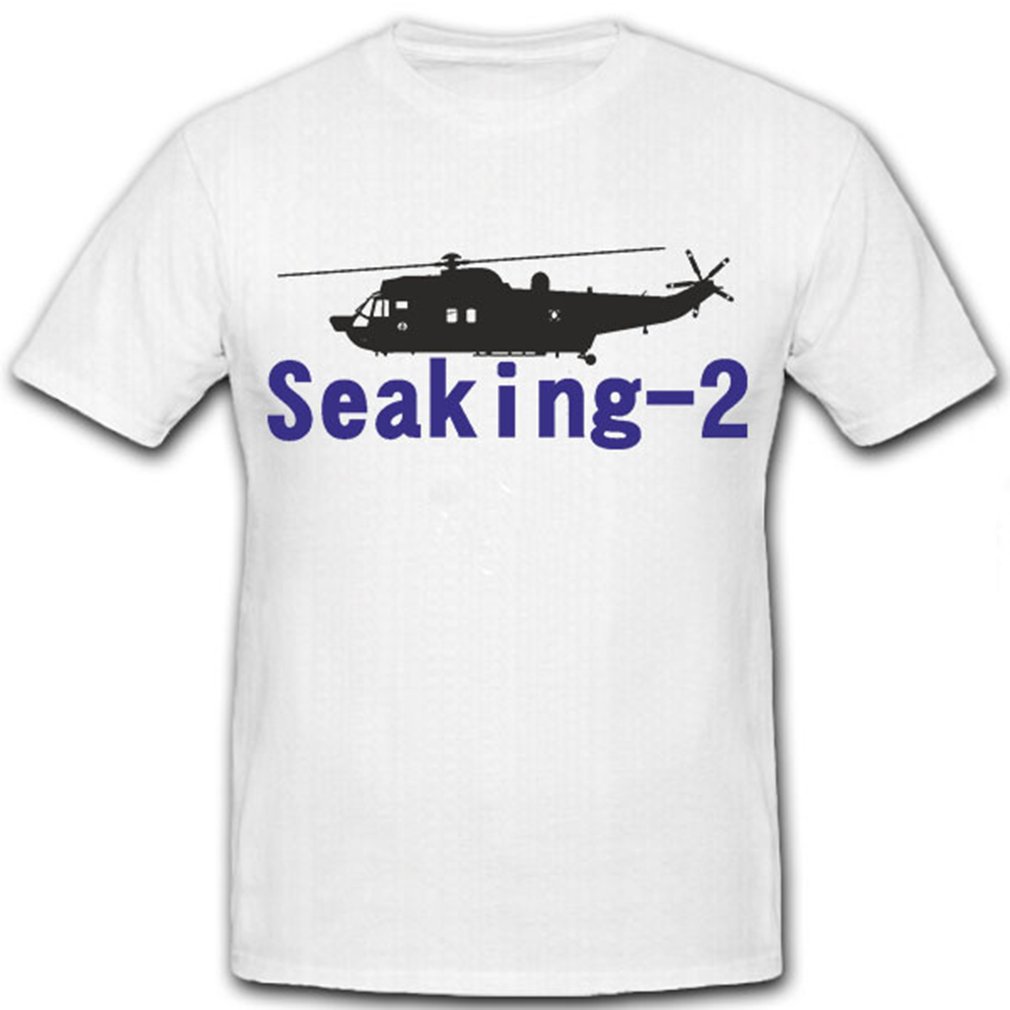 Seaking 2 T-Shirt Sikorsky SH 3 Sea King Helicopter US Army United States Navy Aircraft # 8763 - White - X-Large