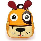 Hipiwe Little Kid Toddler Backpack Baby Boys Girls Kindergarten Pre School Bags Cute Neoprene Cartoon Backpacks for Baby Boy Girl(Puppy)