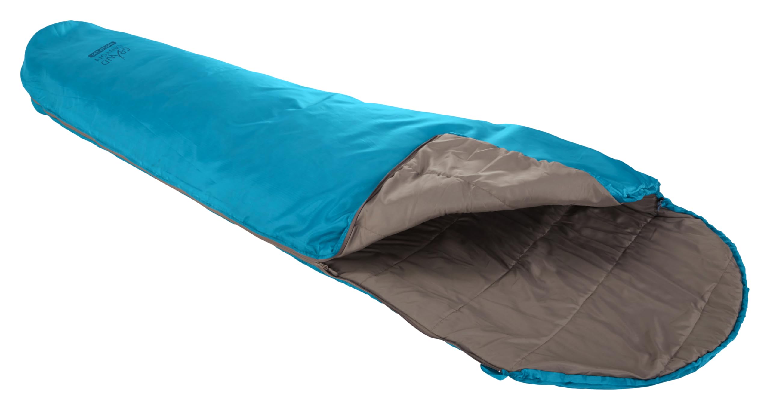 Grand Canyon WHISTLER 190 mummy sleeping bag with flat hood and all-round zip - Premium sleeping bag for outdoor camping - Limit 13° - Caneel Bay