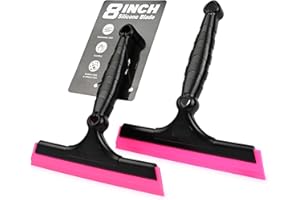 EHDIS 2PCS Flexible 8-Inch Silicone Squeegee Window Tint Tool Auto Water Blade, Shower Squeegee for Car Windshield, Glass, Tiles, and Smooth Surfaces