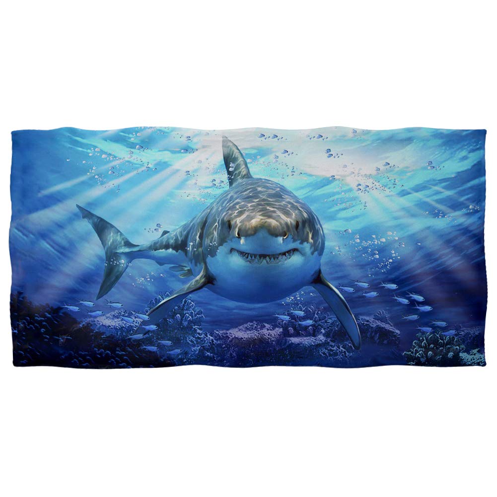 Showudesigns Ocean Shark Bath Towel Cotton Absorbent Soft Bath Sheet for Men Teen Boys Swimming, Fitness, Sports - Large 59x29 Inch