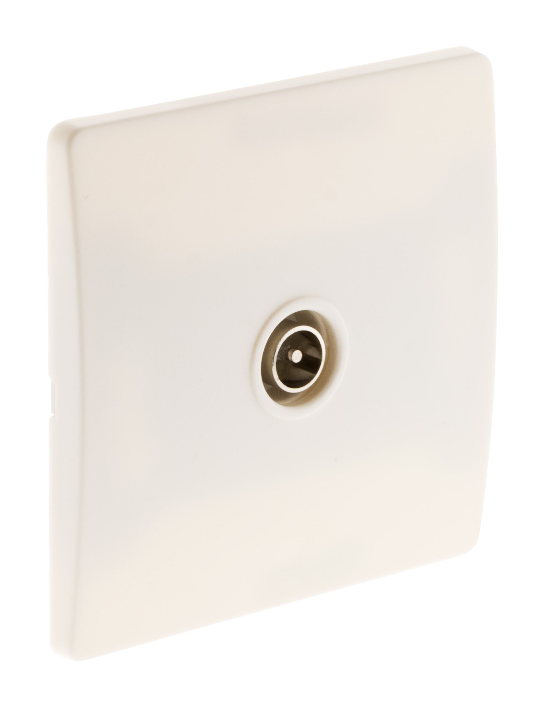 Diwone TV Socket Diameter 9.52 mm Screws + Claws White Zenitech โ image 1