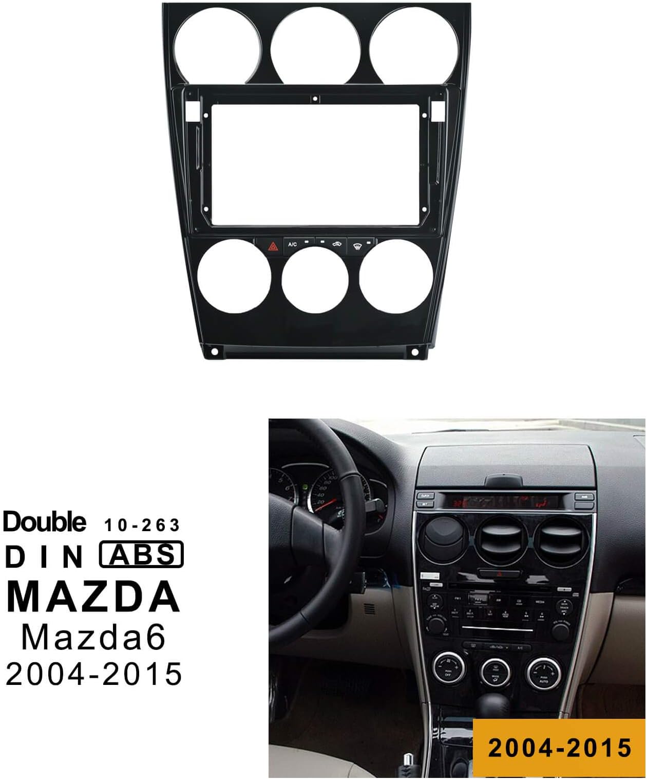 10.1 Inch Double DIN Installation Dash Kit For MAZDA mazda6 2004-2015 Install Mount kit Car Frame Car Stereo EZoneTronics