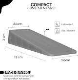 CREATISMO 6pk Grey Rubber Door Stoppers Heavy-Duty Anti-Skid Floor Wedges view 2