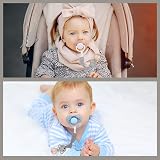 Vicloon 3 Pcs Baby Dummy Clips Beech Wood Pacifier Chain Holder Clips view 7