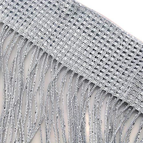 image for Eyotool 1x2 M Door String Curtain Rare Flat Silver Ribbon Thread Fring