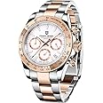 Pagani Design Daytona Homage Men's Quartz Watches Japan Movement Ceramic Bezel Stainless Steel Band Screw-in Crown Waterproof Sport Chronograph Watch