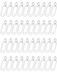Uniclife 40 Pieces Key Tags 2 Inch Soft Plastic Key
