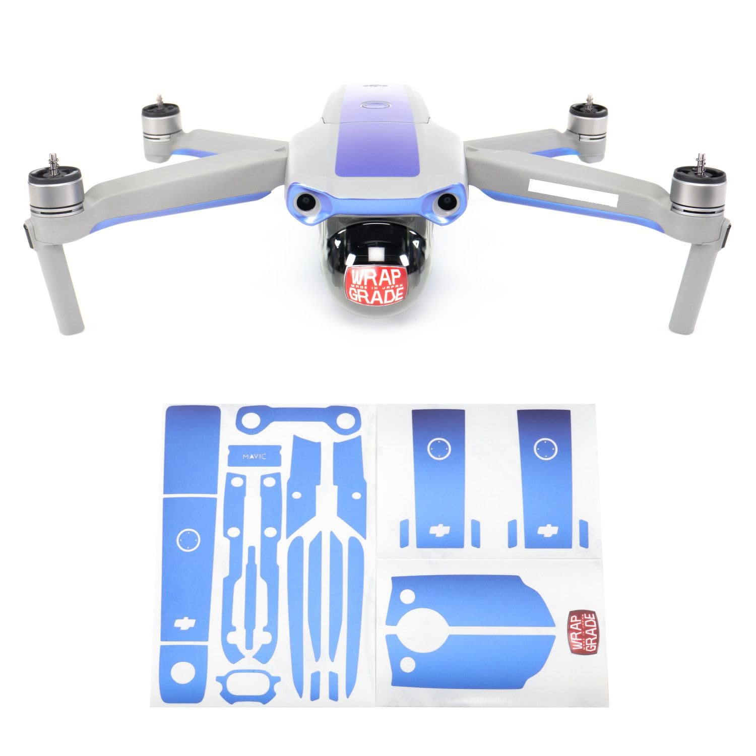 Wrapgrade Skin Compatible with DJI Mavic Air 2 | Accent Color B (Celeste Blue)